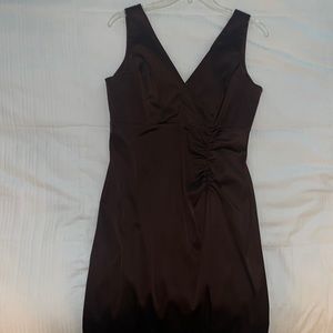 Donna Ricco Petite Chocolate Brown cocktail dress
